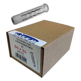 SIFER TACO NYLON SX 4 EXPANSIONES GL 6X30 CAJA 200 UND TGX0630