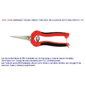 KAMIKAZE TIJERA 1 MANO T556 INOX 190 MM HOJA RECTA RECOLECC 1104