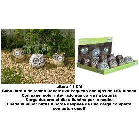 BAJA ALTUNA JARDIN BUHO DECORATIVO PEQUEÑO 11CM OJOS  1020410PO