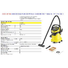 KARCHER ASPIRADOR-SOPLADOR WD5 1100W SOLID-LIQUI 25L 1.628-300.0