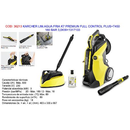 KARCHER LIM.AGUA FRIA K7 PREMI-FC HOME+T450 160BAR  1317133
