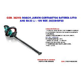 BOSCH JARDIN CORTASETOS BAT. LITIO AHS 50-20 LI 18V 0600849F00