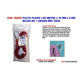 PULPO PLANO 1,00 METRO X 18 MM X 6 MM CE42 BOLSA 1 UNIDAD  CE03