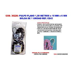 PULPO PLANO 1,50 METROS X 18 MM X 6 MM CE43 BOLSA 1 UND CE04