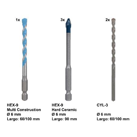 SET BROCAS HEX-9 HARDCERAMIC+ CYL-3