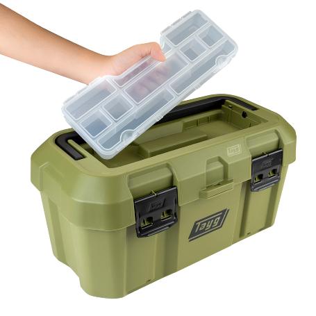 TAYG CAJA HERRAMIENTAS PLASTICO VERDE Nº46 499X279X254 MM 146039
