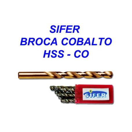 SIFER BROCA COBALTO DIN 338 HSS-CO  12,00 (CAJA 5 UNIDADES)