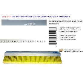 CEPILLO BARRENDERO MADERA 430X65 MM PVC SIN MANGO GARRA  1518