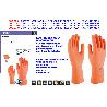 GUANTE FINSTOCK LATEX NATURAL FLOCADO ECO-PROCEX T-10 NARANJA (CAJA 12 UNIDADES)