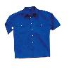 ROPA FINSTOCK CAMISA TERGAL AZUL M-CORTA T 37-38  388