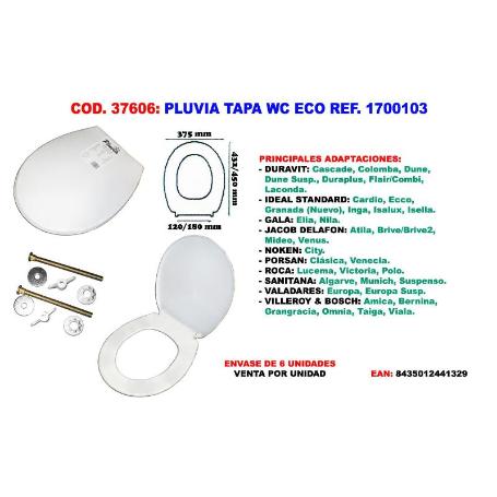 PLUVIA TAPA WC UNIVERSAL STANDARD  REF. 1700103
