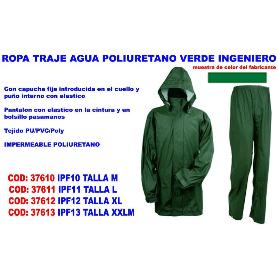 BAJA ROPA TRAJE AGUA POLIURETANO IPUF10 VERDE INGENIERO M