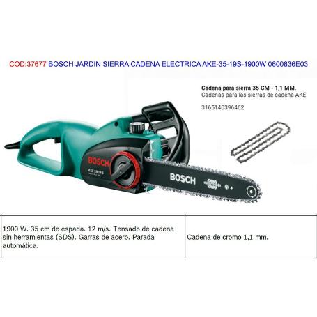 BOSCH MOTOSIERRA CADENA ELECTRICA AKE-35-19S-1900W 0600836E03