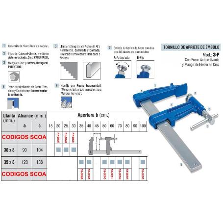 URKO FINSTOCK TORNIQUETE MOD.3P 35X8   80 CM MANGO CRUZ 1521080