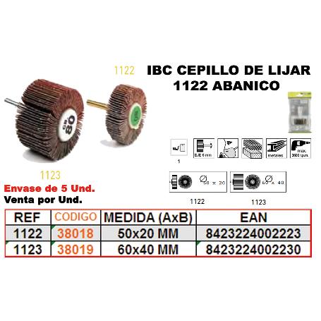 BAJA IBC 1-123 CEPILLO DE LIJAR ABANICO 60X40