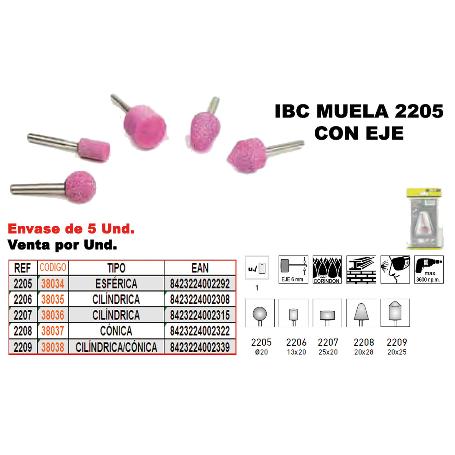 BAJA IBC 2-208 MUELA DE EJE 20X28 CONICA