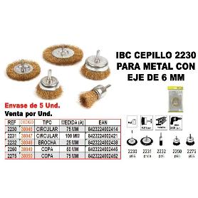 IBCFINSTOCK 2-275 CEPILLO METAL   75MM COPA   EJE 6