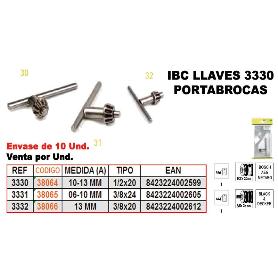 IBC FINSTOCK  3-331 LLAVE PORTABROCAS 3-8X24   6-10MM