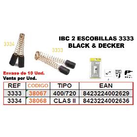 BAJA IBC 3-334 2 ESCOBILLAS BLACK&DECKE CLAS II