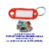 LLAVERO PLASTICO PORTAETIQUETAS GDE.38X60MM+ANILLA ROJO A-471-68 (CAJA 100 UNIDADES)