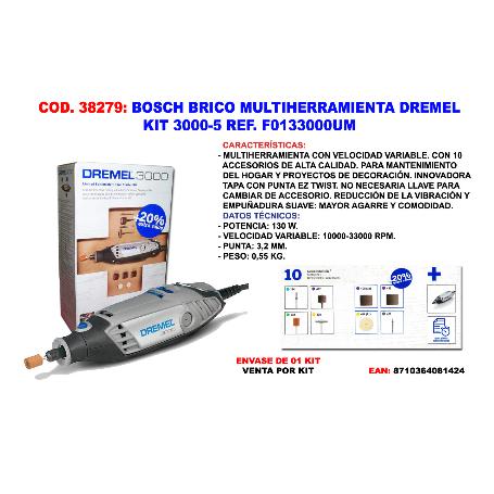 BOSCH BRICO.MULTIHERRAMIENTA DREMEL KIT 3000-5 F0133000UM