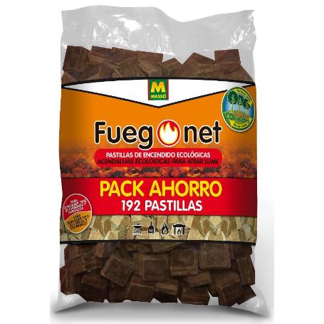 MASSO FUEGONET 200 PASTILLAS ENCENDIDO ECOLOGICAS 231281N