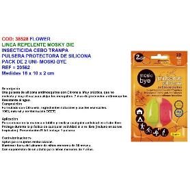 FLOWER REPELENTE PULSERA PROT.SILICONA PACK 2 UND MOSKIBYE 20562