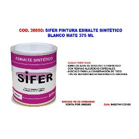 SIFER PINTURA ESMALTE SINTETICO BLANCO MATE 375 ML