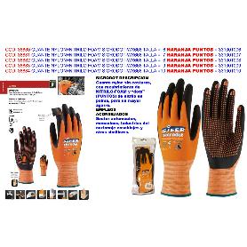 GUANTE SIFER NYLON+NITRILO PUNTOS SUPERFOAM SICRODOT T-6 HEFESTO (CAJA 12 UNIDADES)