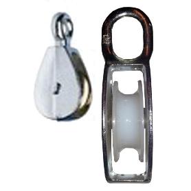 AVL POLEA SIMPLE OJO RIGIDO RUEDA NYLON 40 MM (CAJA 10 UNIDADES)