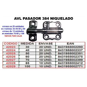 AVL PASADOR 384 NIQUEL   30 MM (CAJA 50 UNIDADES)