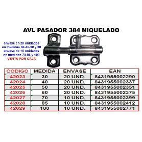 AVL PASADOR 384 NIQUEL   85 MM (CAJA 10 UNIDADES)