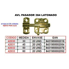 AVL PASADOR 384 LATONADO 40 MM. (CAJA 20 UNIDADES)
