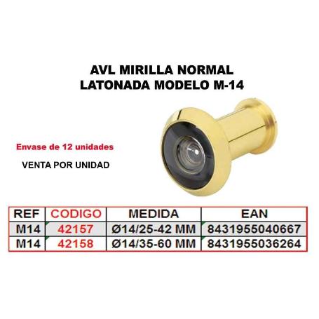 AVL FINSTOCK MIRILLA NORMAL LATONADA Ø 14 DE 25-42 MM MOD M-14