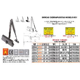 BAJA DORCAS CIERRAPUERTAS DC1-H NEGRO FUERZA 2-4 C-RETENEDOR