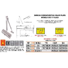 DORCAS FINSTOCK CIERRAPUERTAS DC5-H PLATA FUERZA 3 C-RETENEDOR