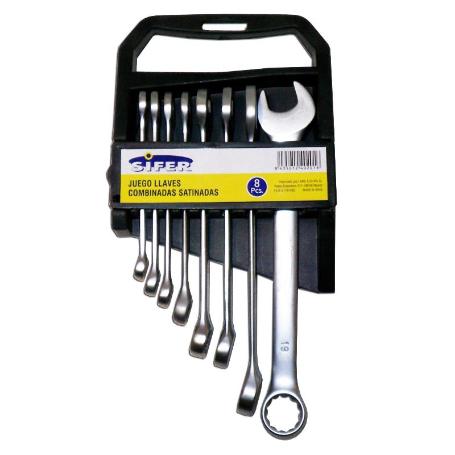 SIFER JUEGO LLAVE-ACODADA 8U CROMADA  6-22 - BJT192 Y 1529