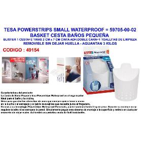 TESA FINSTOCK POWERSTRIPS SMALL  CESTA BAÑOS PEQUEÑA 59705-00-02