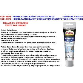 PATTEX SILICONA BAÑO Y COCINAS BLANCO TUBO 50 ML  1965876