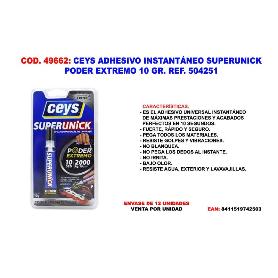 CEYS ADHESIVO INSTANTANEO ULTRAUNICK PODER EXTREMO 10 GR. 504258