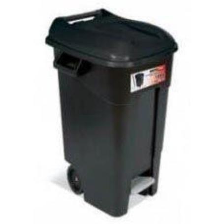 TAYG CUBO RESIDUOS 120 LT+RUE+PEDAL 600X568X886 NEGRO  443138