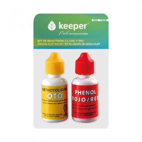 KEEPER REPUESTO 2 BOTES REACTIVOS TEST MEDIDOR CLORO Y PH  1828
