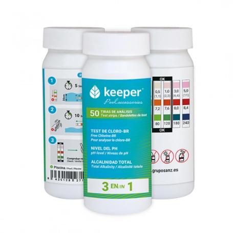 KEEPER BOTE 50 TIRAS ANALISIS MEDIDOR CLORO-PH-ALK 7107
