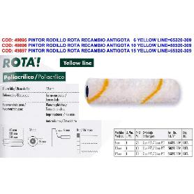 PINTOR RODILLO ROTA RECAMBIO ANTIGOTA 15 CM YELLOWLINE 55320-309 (CAJA 10 UNIDADES)