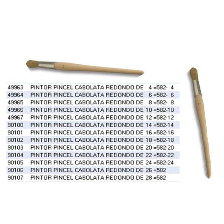 PINTOR PINCEL CABOLATA REDONDO DE   8  582-  8