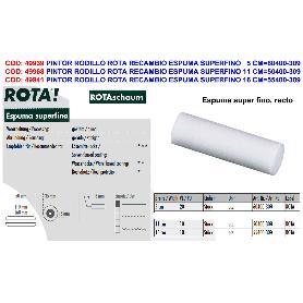 ROTA MINIRODILLO RECAMBIO ESPUMA SUPERFINO 11CM 15Ø 10U 50400309 (CAJA 10 UNIDADES)