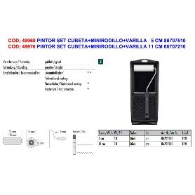 ROTA PINTOR SET CUBETA+MINIRODILLO+VARILLA   5 CM 86707510