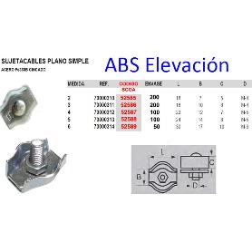 AVL SUJETACABLES PLANO SIMPLE 6 CINCADO 70000314 (CAJA 25 UNIDADES)