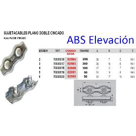 AVL SUJETACABLES PLANO DOBLE  5  CINCADO 70000319 (CAJA 25 UNIDADES)