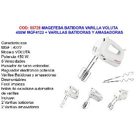 BAJA MAGEFESA BATIDORA VARILLA VOLUTA 450W MGF4222 AMASADORA